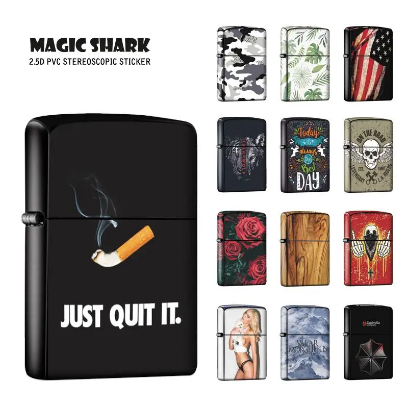 Magic Shark Wood Skull Leaf Tiger Flower Spongebob US Flag Fashion Bumpy Cover Sticker Case Film for Zippo Lighter
Magic Shark Wood Skull Leaf Tiger Flower Spongebob US Flag Fashion Bumpy Cover Sticker Case Film for Zippo Lighter