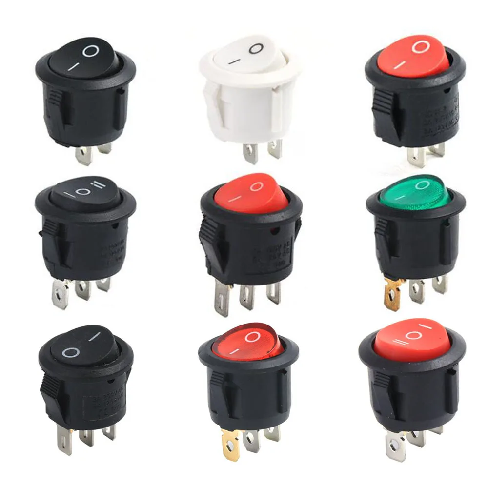 New 10PCS circular Ship type switch with lamp 3pin 6A/250V 10A/125V Free shipping KCD1-105 Become warped board power switch Red
New 10PCS circular Ship type switch with lamp 3pin 6A/250V 10A/125V Free shipping KCD1-105 Become warped board power switch Red