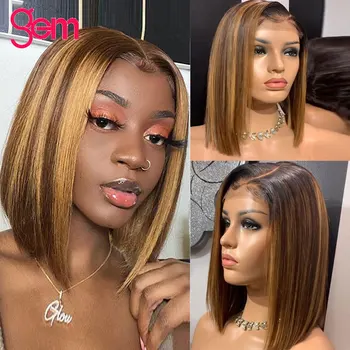 4/27 Ombre Highlight Human Hair Wigs Bob GEM 13x4 Lace Front Wigs 150% Brazilian Hair Remy Straight Wigs 
4/27 Ombre Highlight Human Hair Wigs Bob GEM 13x4 Lace Front Wigs 150% Brazilian Hair Remy Straight Wigs