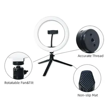 2020 New Adjustable Tripod Stand Selfie Ring Light with Phone Holder Mini LED Camera Ring
2020 New Adjustable Tripod Stand Selfie Ring Light with Phone Holder Mini LED Camera Ring