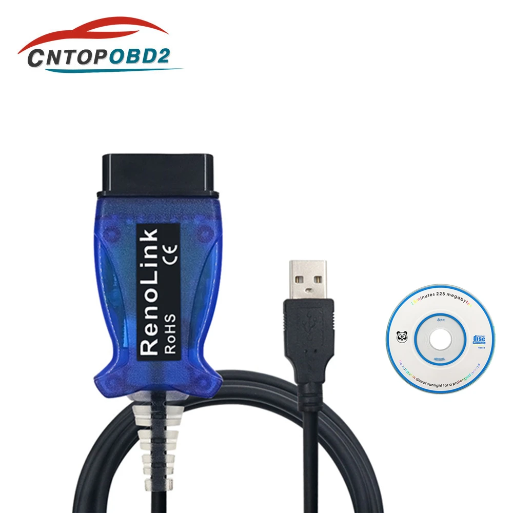 OBD2 Renolink for Renault ECU Programmer V1.52 for Reno Link USB Diagnostic Cable Programming device for Dacia vehicles
OBD2 Renolink for Renault ECU Programmer V1.52 for Reno Link USB Diagnostic Cable Programming device for Dacia vehicles