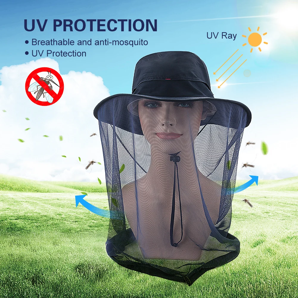 Outdoor Anti-mosquito Cap Fishing Hat Mosquito Bee Insect Mesh Head Face Protector Fishing Hunting Net Hat Mask Caps
Outdoor Anti-mosquito Cap Fishing Hat Mosquito Bee Insect Mesh Head Face Protector Fishing Hunting Net Hat Mask Caps
