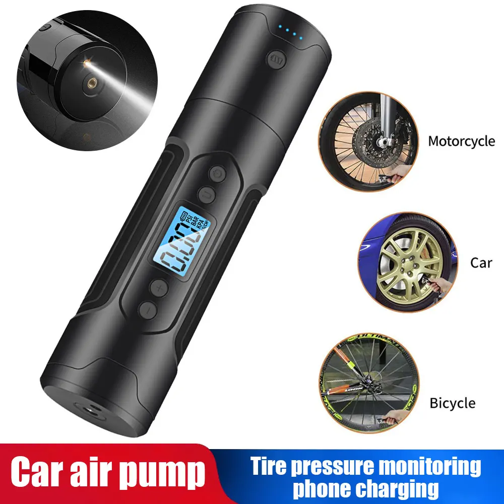 Protable Car air pump wireless digital display LCD air pump Tire pressure detector multi-purpose inflator 150PSI 12V
Protable Car air pump wireless digital display LCD air pump Tire pressure detector multi-purpose inflator 150PSI 12V