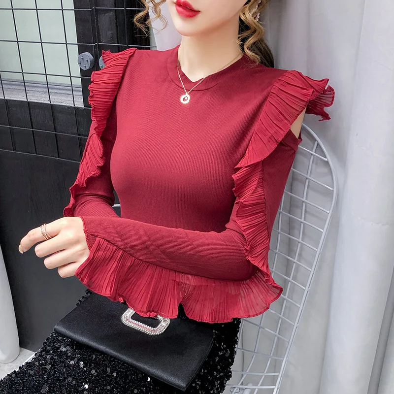 Women's autumn 2020 new / Korean design with shoulder lotus leaf edge and foreign style Long Sleeve T-Shirt Top
Women's autumn 2020 new / Korean design with shoulder lotus leaf edge and foreign style Long Sleeve T-Shirt Top