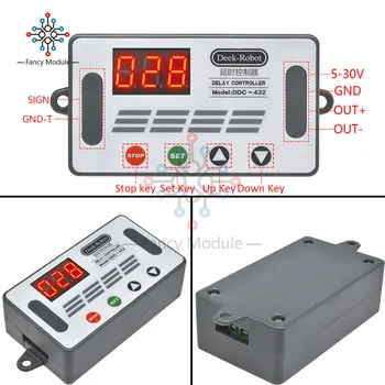 DC 5 -30V Trigger Cycle Timer Delay Relay 3 Bit LED Digit Tube 4 Switch Button Dual MOS Delay Microcontroller with Case for Car
DC 5 -30V Trigger Cycle Timer Delay Relay 3 Bit LED Digit Tube 4 Switch Button Dual MOS Delay Microcontroller with Case for Car