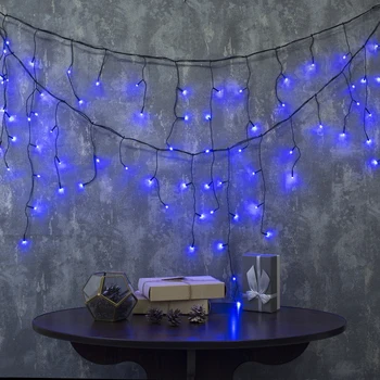 Garland "Fringe" 3 х 0.5 m, IP20, dark thread, 80 LED, blue glow, 8 modes, 220 V
Garland "Fringe" 3 х 0.5 m, IP20, dark thread, 80 LED, blue glow, 8 modes, 220 V