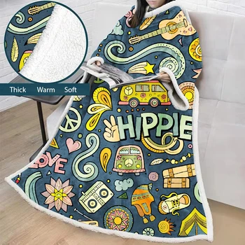 Winter Sofa Reading Sleeping Lazy Blanket 3D Print Thick Warm Wearable Machine Washable Soft Fluffy Blanket With Sleeves 
Winter Sofa Reading Sleeping Lazy Blanket 3D Print Thick Warm Wearable Machine Washable Soft Fluffy Blanket With Sleeves