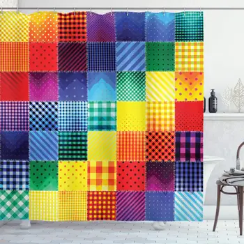 Abstract Shower Curtain Rainbow Colored Square Shaped Diverse With Diagonal Geometric Cloth Fabric Bathroom Decor Set With Hooks
Abstract Shower Curtain Rainbow Colored Square Shaped Diverse With Diagonal Geometric Cloth Fabric Bathroom Decor Set With Hooks