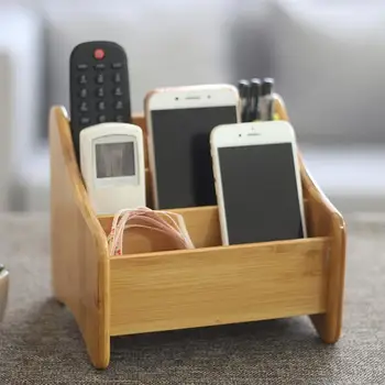 Bamboo Remote Control Storage Box Three Grids Multi-Function Desk Remote Control Holder Cosmetic Organizer for Home Office
Bamboo Remote Control Storage Box Three Grids Multi-Function Desk Remote Control Holder Cosmetic Organizer for Home Office