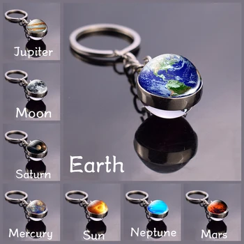 Earth Moon Keychain Galaxy Solar System Planet Glass Ball Pendant Keyrings Universe Sun Jupiter Double Side Glass Ball Jewelry
Earth Moon Keychain Galaxy Solar System Planet Glass Ball Pendant Keyrings Universe Sun Jupiter Double Side Glass Ball Jewelry