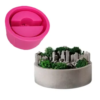 

Grove Silicone Mold Succulent Plant Flower Pot DIY Ashtray Candle Holder Mold Gypsum Cement Fleshy Pot for Home Decoration