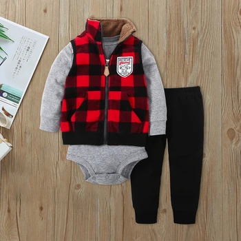 PatPat 2020 New Spring and Autumn 3Pcs Baby Boy Casual Lattice Polar Bear Sets for Baby Boy Set Clothes
PatPat 2020 New Spring and Autumn 3Pcs Baby Boy Casual Lattice Polar Bear Sets for Baby Boy Set Clothes