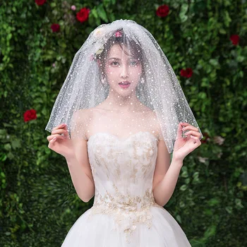 Two Layer Elegant Short Ivory Bridal Veils Beading Edge Ruffles with Insert Comb Cheap for Wedding Bride Wear Velo de novia
Two Layer Elegant Short Ivory Bridal Veils Beading Edge Ruffles with Insert Comb Cheap for Wedding Bride Wear Velo de novia