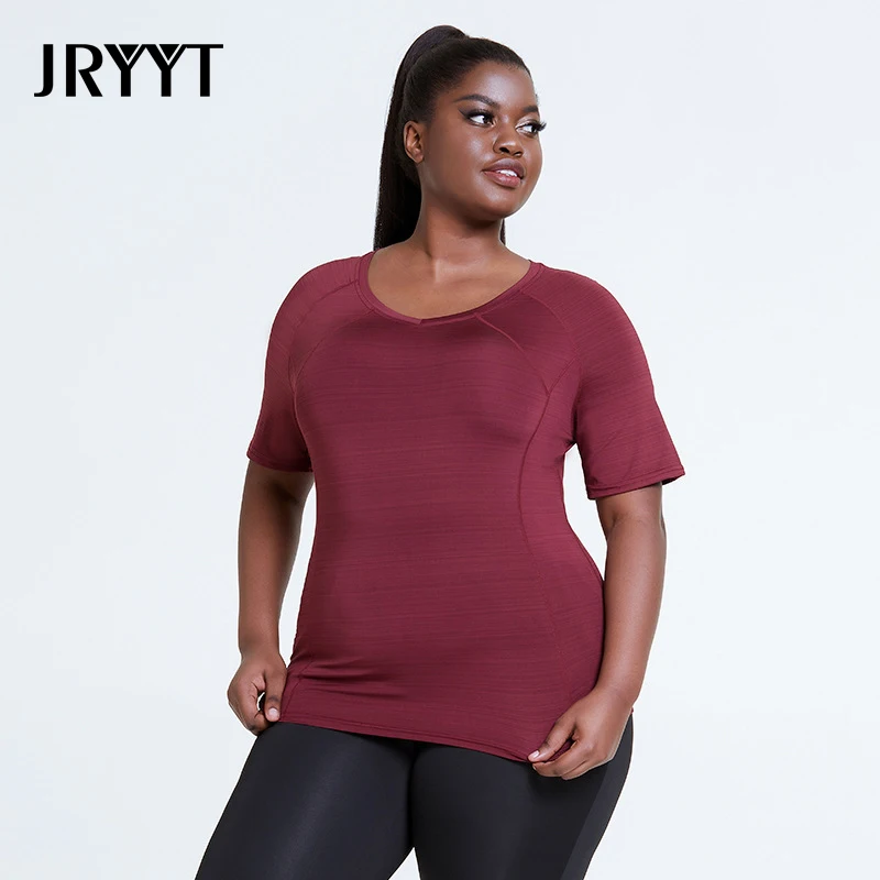 JRYYT Summer Quick-Drying Plus Size Sport T-shirt Women Fitness Breathable Slim Workout Tops Female 4XL Athletic Activewear 2021 JRYYT Summer Quick-Drying Plus Size Sport T-shirt Women Fitness Breathable Slim Workout Tops Female 4XL Athletic Activewear 2021