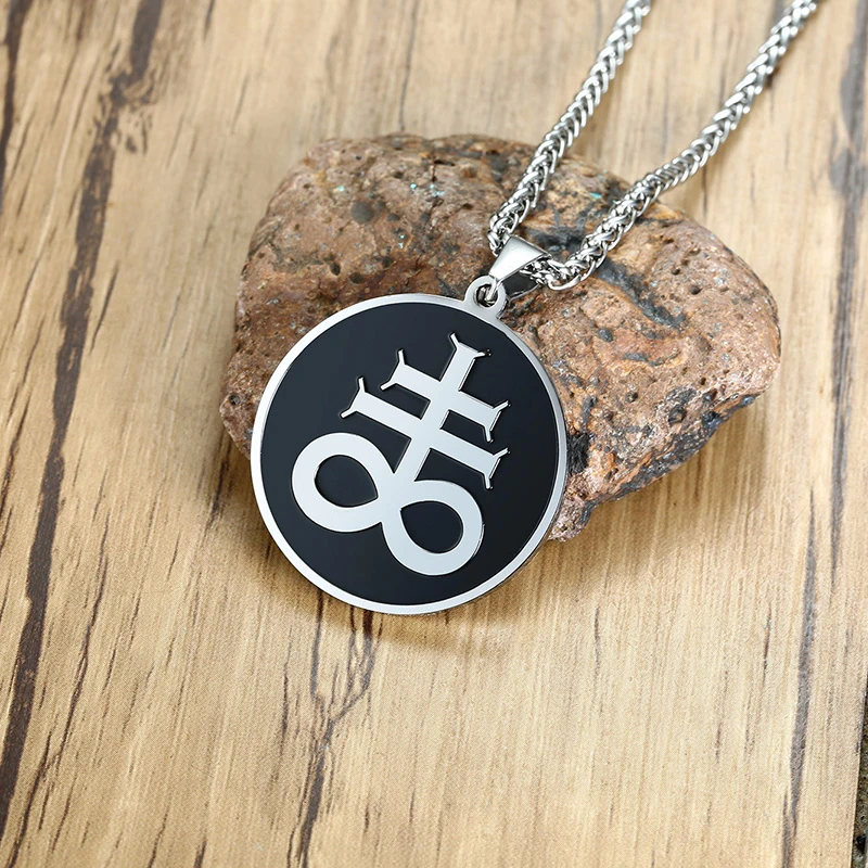 SATANIC LEVIATHAN CROSS DISC PENDANT NECKLACE WITH INVERTED CROSS SULFUR BRIMSTONE LOGO CROSS OF SATAN SATANISM MEN JEWELRY
SATANIC LEVIATHAN CROSS DISC PENDANT NECKLACE WITH INVERTED CROSS SULFUR BRIMSTONE LOGO CROSS OF SATAN SATANISM MEN JEWELRY