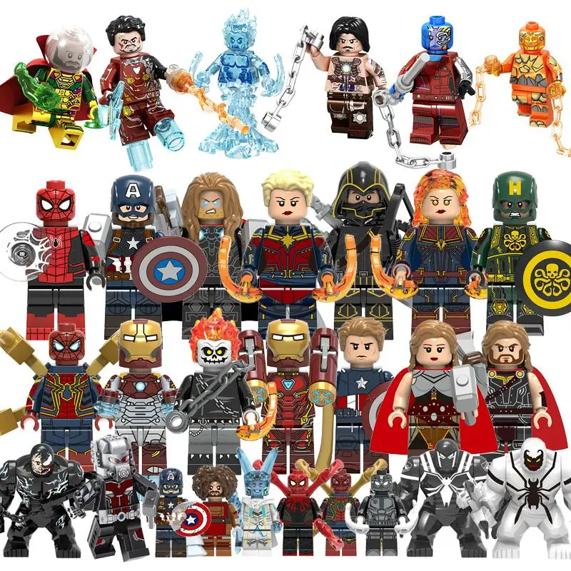 Marvel Avengers 4 Super Heroes Thanos iron Man Thor Spiderman Venom Mini Building Blocks Toys Figures Compatible legoinglys
Marvel Avengers 4 Super Heroes Thanos iron Man Thor Spiderman Venom Mini Building Blocks Toys Figures Compatible legoinglys