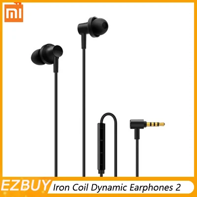 

Xiaomi In-Ear Earphones 2 Moving Iron Coil Dynamic 3.5mm Noise Cancelling Stereo Earphone Wired Control With MIC QTEJ03JY