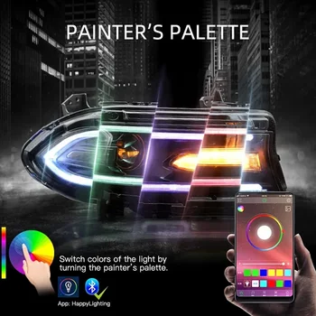 Car Head Lamp for Dodge Charger 2015 2017 2019 RGB LED Head Light with Plug and Play Design Colorful Edition RS-DODGE-001-Neo
Car Head Lamp for Dodge Charger 2015 2017 2019 RGB LED Head Light with Plug and Play Design Colorful Edition RS-DODGE-001-Neo