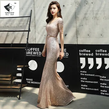 Queen Dress/Banquet dresses/Sexy dresses/V-neck Gold Sequin dresses/Host Evening Dress/maxi dress strawberry dress vestidos 
Queen Dress/Banquet dresses/Sexy dresses/V-neck Gold Sequin dresses/Host Evening Dress/maxi dress strawberry dress vestidos