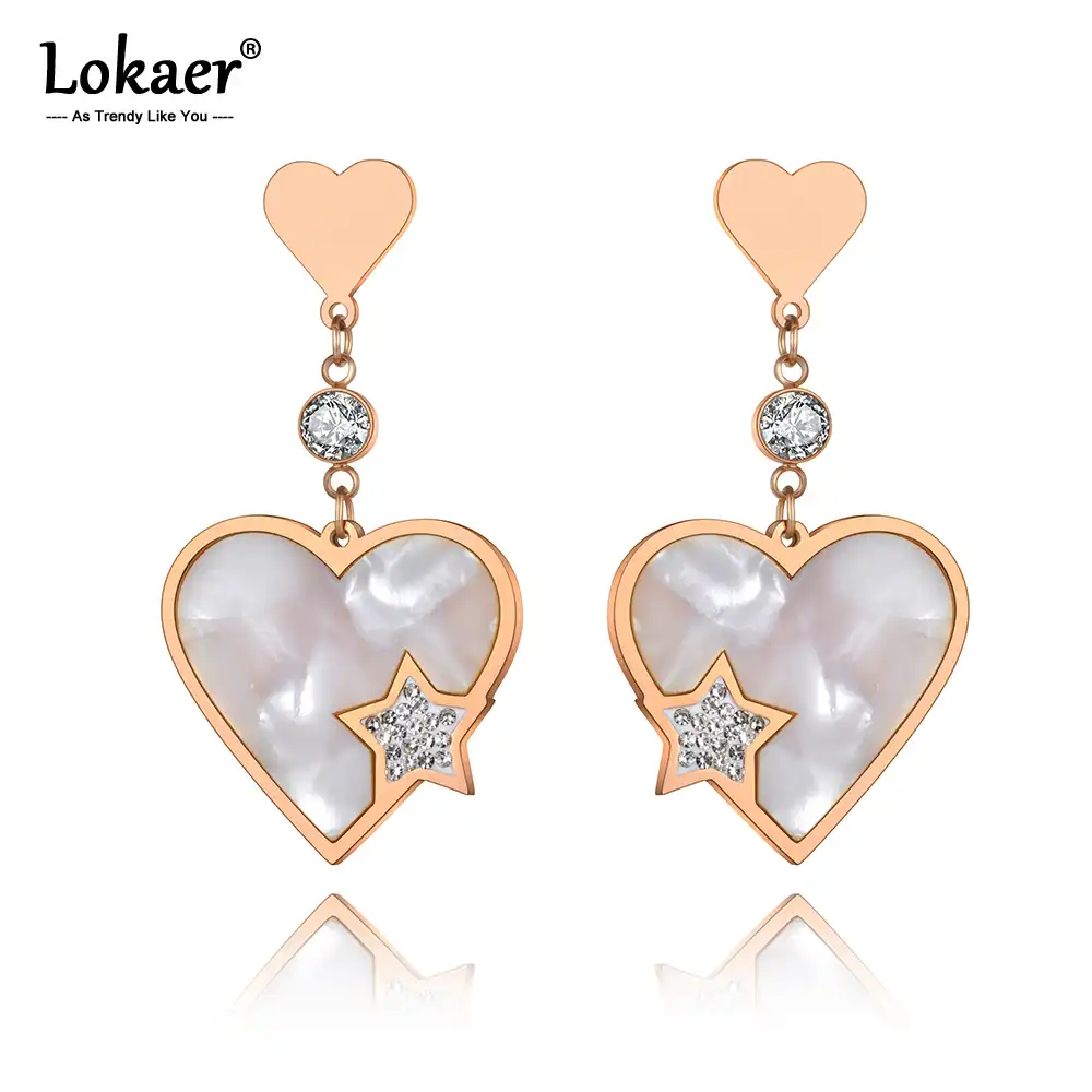 3pcs love heart dangle tassel earrings for women girls crystal