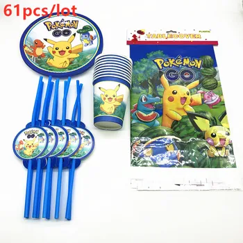 Pokemon Go Theme 61Pcs/Lot child boy girl Birthday Party Cartoon Pikachu Tableware Sets Cups Plates Straw Tablecloth Supplies
Pokemon Go Theme 61Pcs/Lot child boy girl Birthday Party Cartoon Pikachu Tableware Sets Cups Plates Straw Tablecloth Supplies