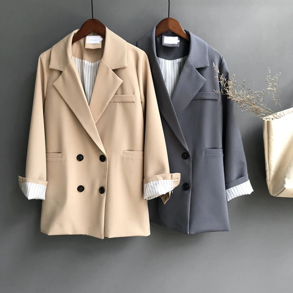 Winter ladies suit jacket jacket double-breasted cotton chic long suit female khaki blue casual cardigan small suit
Winter ladies suit jacket jacket double-breasted cotton chic long suit female khaki blue casual cardigan small suit