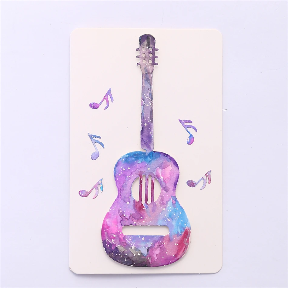 9pcs Guitar Notes Piano Metal Cutting Die Scrapbooking DIY Different Musical Instruments Steel Stencil Decorative Craft Card Laz-Tipa
