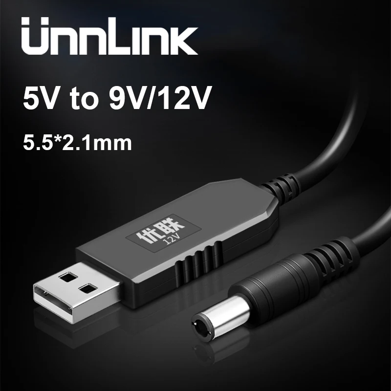 Unnlink USB для DC 5 5*2 1 мм 3 5*1 35 в 9 12 В 0 8 1A повышающее напряжение кабель питания