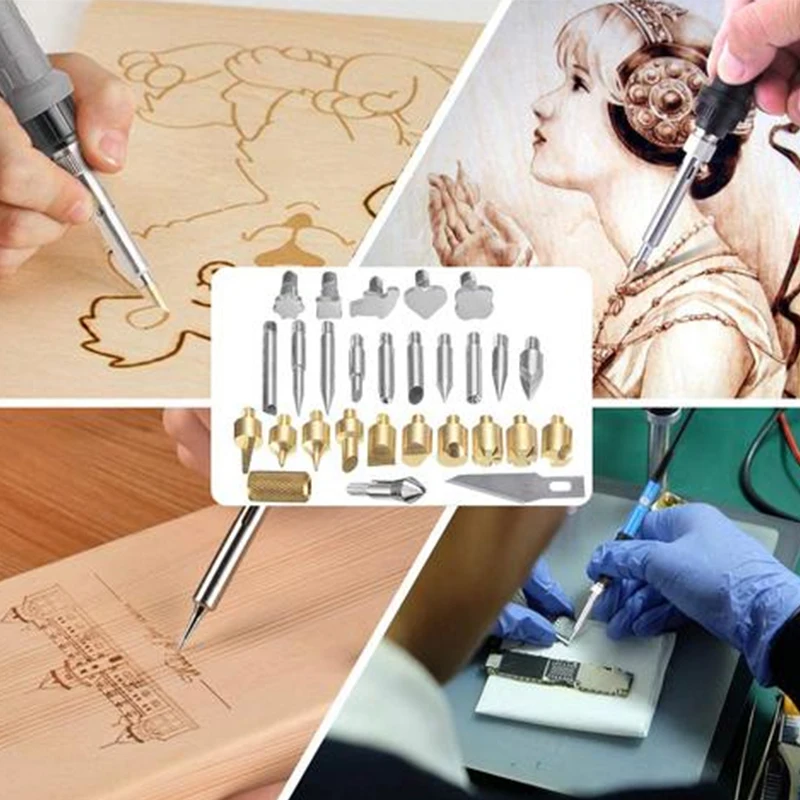 Adjustable Soldering Iron Carving Pyrography Tool Wood Embossing Burning Soldering Pen Set Welding Tips Kit Drop Shipping
Adjustable Soldering Iron Carving Pyrography Tool Wood Embossing Burning Soldering Pen Set Welding Tips Kit Drop Shipping