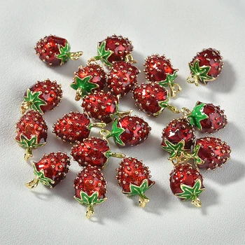 Customizable New Style DIY Jewelry Accessories Oil Drop Alloy Small Pendant Bracelet Pendant Material Cute Stereo Strawberry
Customizable New Style DIY Jewelry Accessories Oil Drop Alloy Small Pendant Bracelet Pendant Material Cute Stereo Strawberry