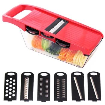 Vegetable Cutter With Steel Blade Mandoline Slicer Potato Peeler Carrot Cheese Grater Vegetable Slicer 6 in 1 Kitchen Tools
Vegetable Cutter With Steel Blade Mandoline Slicer Potato Peeler Carrot Cheese Grater Vegetable Slicer 6 in 1 Kitchen Tools