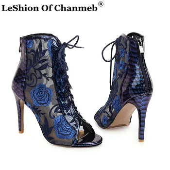 Ethnic Embroidery Flower Ankle Boots For Women Ladies Lace up Peep Toe Summer Boots Woman Female Big Size 46 Stiletto Heels Shoe
Ethnic Embroidery Flower Ankle Boots For Women Ladies Lace up Peep Toe Summer Boots Woman Female Big Size 46 Stiletto Heels Shoe