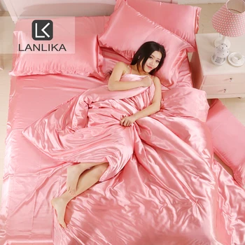 Lanlika Luxury Light Pink Satin Silk Bedding Set Soft Duvet Cover Adult Decor Bed Linen Bedspread Home Textiles Queen King Size
Lanlika Luxury Light Pink Satin Silk Bedding Set Soft Duvet Cover Adult Decor Bed Linen Bedspread Home Textiles Queen King Size