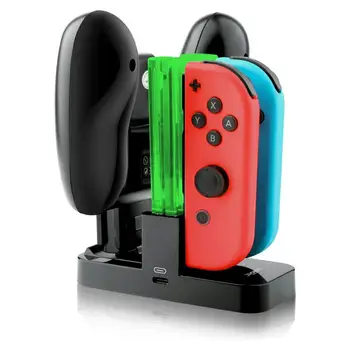 TNS-879 4 in 1 Colorful LED Charging Base Charger Dock for N- Switch Joy-Cons Game Controller Stands Charging Base Charging Line
TNS-879 4 in 1 Colorful LED Charging Base Charger Dock for N- Switch Joy-Cons Game Controller Stands Charging Base Charging Line