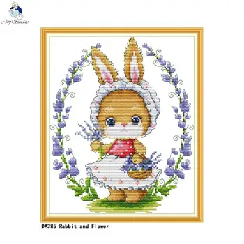 Rabbit and Flower Paintings Cross Stitch Printed Canvas DIY Hand Made Embroidery Sets for Needlework DMC Cotton Thread Crafts
Rabbit and Flower Paintings Cross Stitch Printed Canvas DIY Hand Made Embroidery Sets for Needlework DMC Cotton Thread Crafts