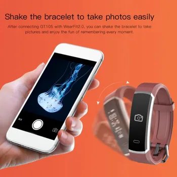 GT105 Smart Bracelet Smart Watch Sports Heart Rate Blood Pressure Blood Oxygen Monitoring Remote Control Photo Calorie Stopwatch 
GT105 Smart Bracelet Smart Watch Sports Heart Rate Blood Pressure Blood Oxygen Monitoring Remote Control Photo Calorie Stopwatch