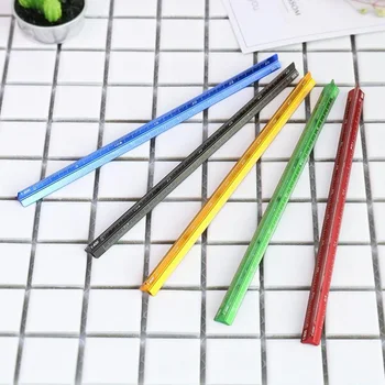 Triangular School Measuring Tool Aluminum Office Supplies Ruler Colorful Multifunctional Scale Ruler Small Proportion
Triangular School Measuring Tool Aluminum Office Supplies Ruler Colorful Multifunctional Scale Ruler Small Proportion