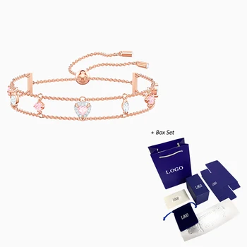 2020 Fashion Jewelry SWA New ONE Bracelet Color Design Light Pink Heart Decoration Women Elegant Romantic Birthday Gift
2020 Fashion Jewelry SWA New ONE Bracelet Color Design Light Pink Heart Decoration Women Elegant Romantic Birthday Gift