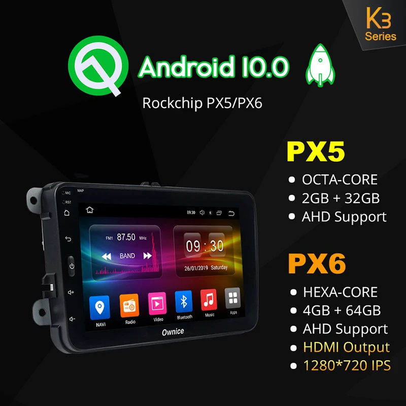 1280*720 Ownice Android 10 0 Octa 8 Core автомобильный DVD GPS для Volkswagen Гольф 4 5 6 touran passat B6 sharan jetta caddy