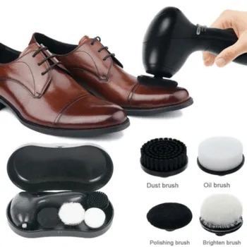 Electric Shoe Polisher Machine Kit Brush Heads Cleaning Leather Shine Black 
Electric Shoe Polisher Machine Kit Brush Heads Cleaning Leather Shine Black
