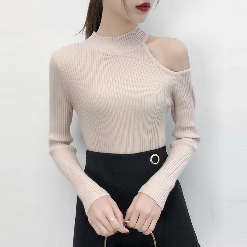 Knitted Sweater Off Shoulder Sweater for Women Pullovers Long Sleeve Turtleneck Sexy Clothing 2019 Slim Autumn Winter Tops
Knitted Sweater Off Shoulder Sweater for Women Pullovers Long Sleeve Turtleneck Sexy Clothing 2019 Slim Autumn Winter Tops