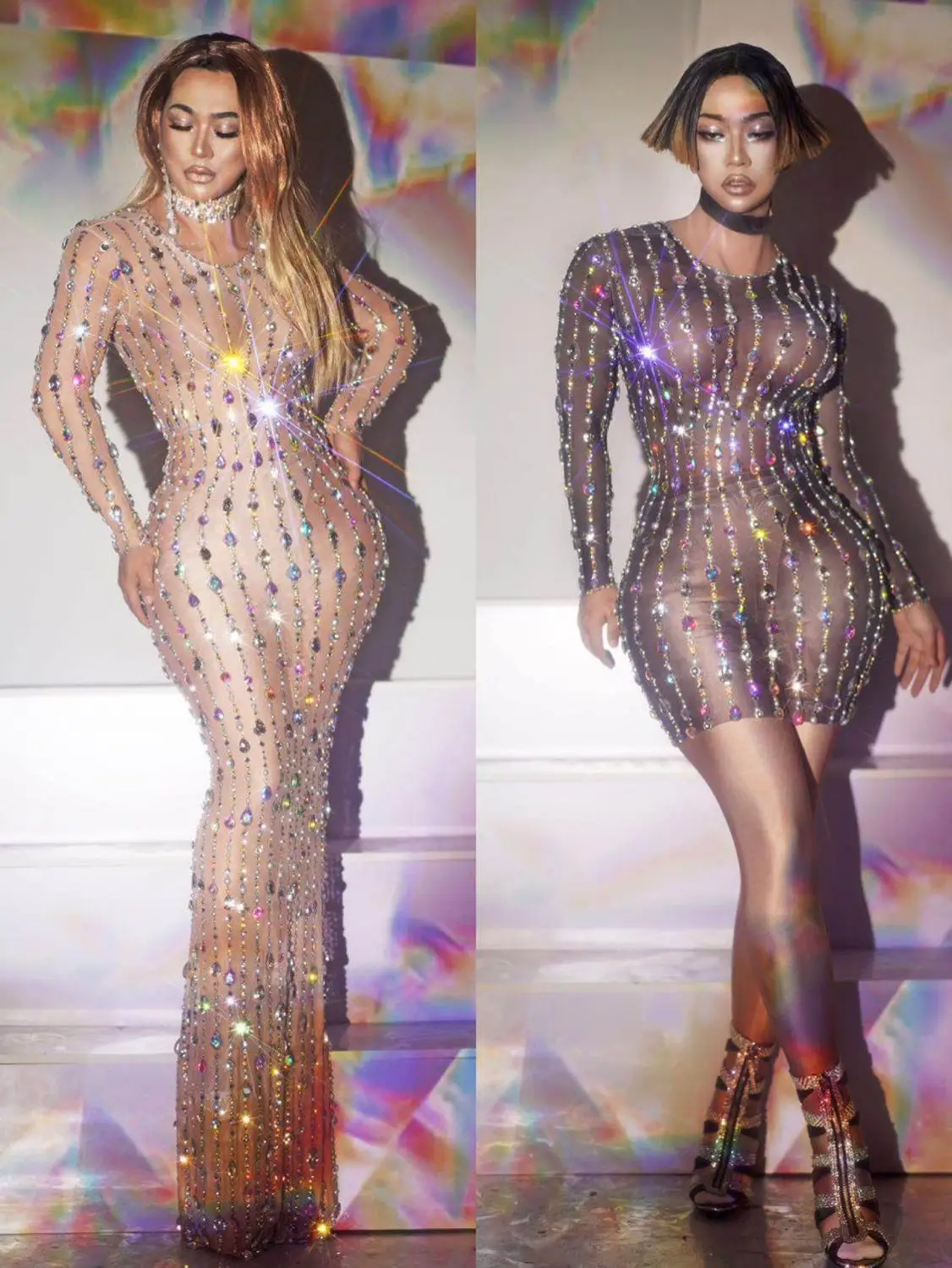 Rhinestones Pearls Mesh Dress Birthday Evening Celebrity Party Long Dress Nightclub Outfit Stage Costume Sexy Dresses
Rhinestones Pearls Mesh Dress Birthday Evening Celebrity Party Long Dress Nightclub Outfit Stage Costume Sexy Dresses