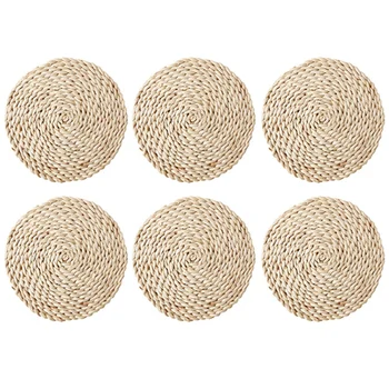 6 Pieces Corn Woven Dining Table Mat Heat Insulation Pot Holder Round Coasters Coffee Drink Tea Cup Table Placemats
6 Pieces Corn Woven Dining Table Mat Heat Insulation Pot Holder Round Coasters Coffee Drink Tea Cup Table Placemats