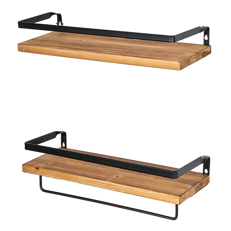 Generic Floating Shelves Wall Mounted Shelf Rustic Wood Storage Rack