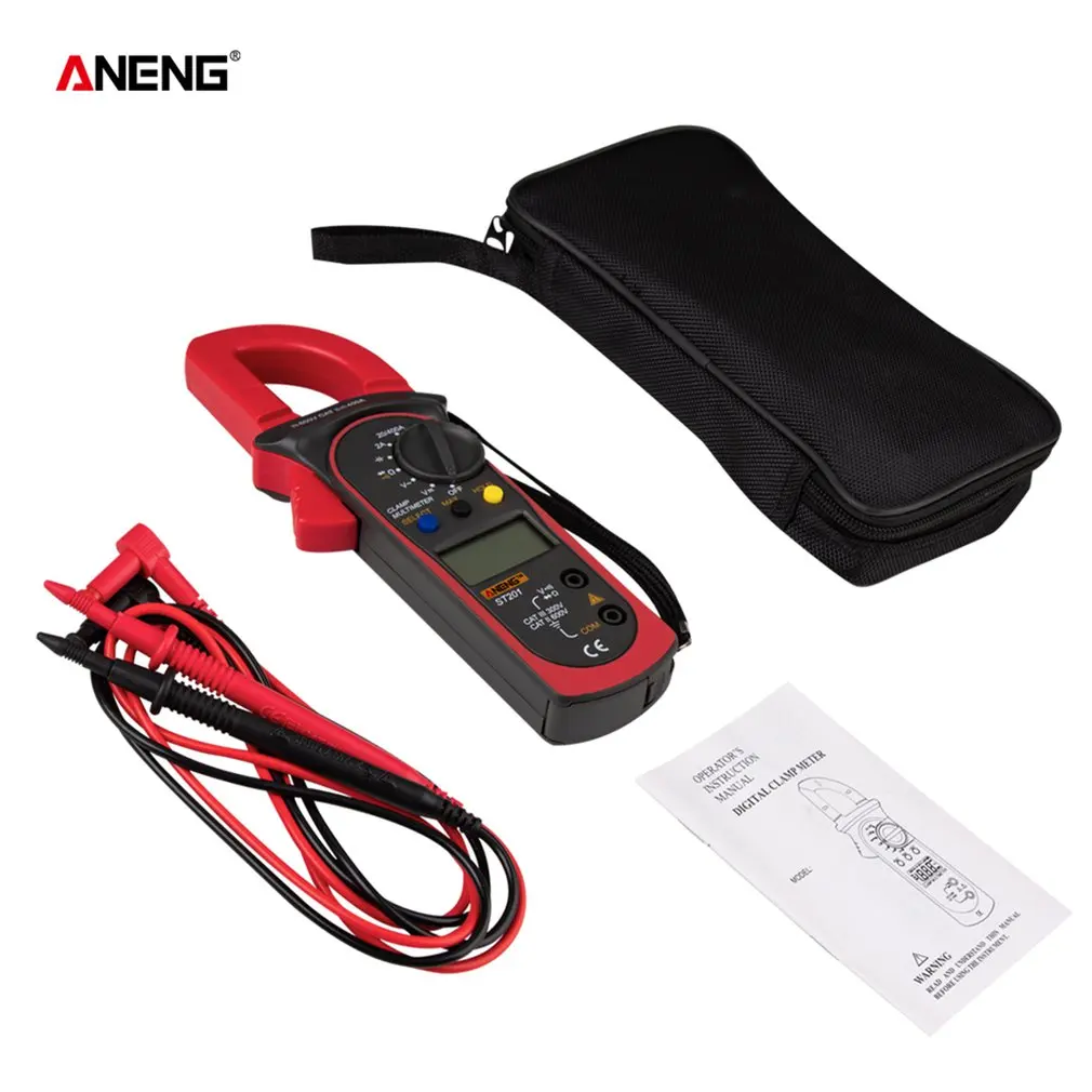 ANENG ST201 1999 Counts Digital Clamp Meter Multimeter DC/AC Voltage Ammeter Resistance capacitance Diode Tester Data Hold
ANENG ST201 1999 Counts Digital Clamp Meter Multimeter DC/AC Voltage Ammeter Resistance capacitance Diode Tester Data Hold