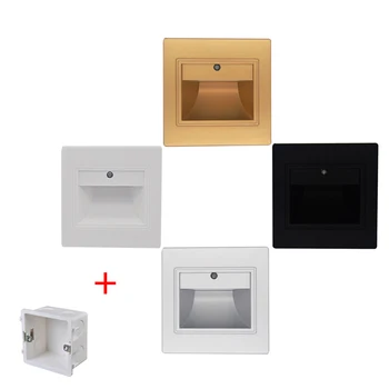 Modern night light 5730 light control LED stair light LED floor lighting stair/corridor + 86 footlights mounting box 
Modern night light 5730 light control LED stair light LED floor lighting stair/corridor + 86 footlights mounting box