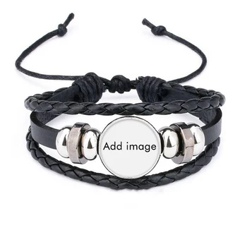 Personalized Custom made Add Image Picture Message Bracelet Braided Leather Rope Bead Wristband
Personalized Custom made Add Image Picture Message Bracelet Braided Leather Rope Bead Wristband