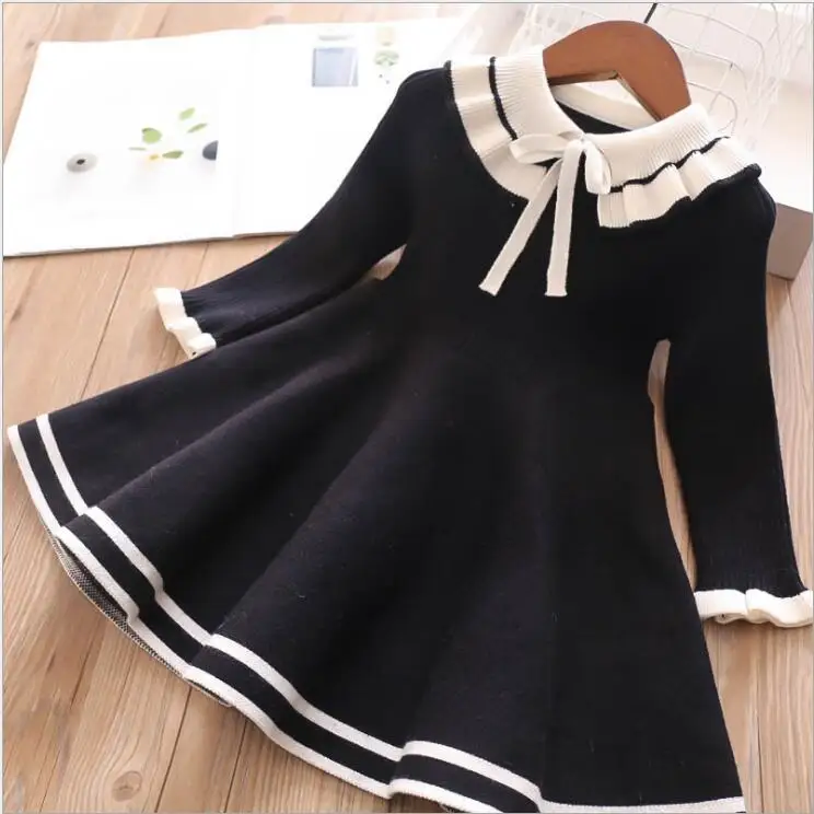 Baby Sweater Dress 2019 Autumn Winter Girls Knitting Wool Dresses Black Pink Bow Girls Princess Dresses Cute Kids Costume
Baby Sweater Dress 2019 Autumn Winter Girls Knitting Wool Dresses Black Pink Bow Girls Princess Dresses Cute Kids Costume