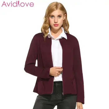 Women Zipper Short Blazers Coats Casual Work Office Business Suit Jackets Solid Spring Autumn Casual Blazer
Women Zipper Short Blazers Coats Casual Work Office Business Suit Jackets Solid Spring Autumn Casual Blazer