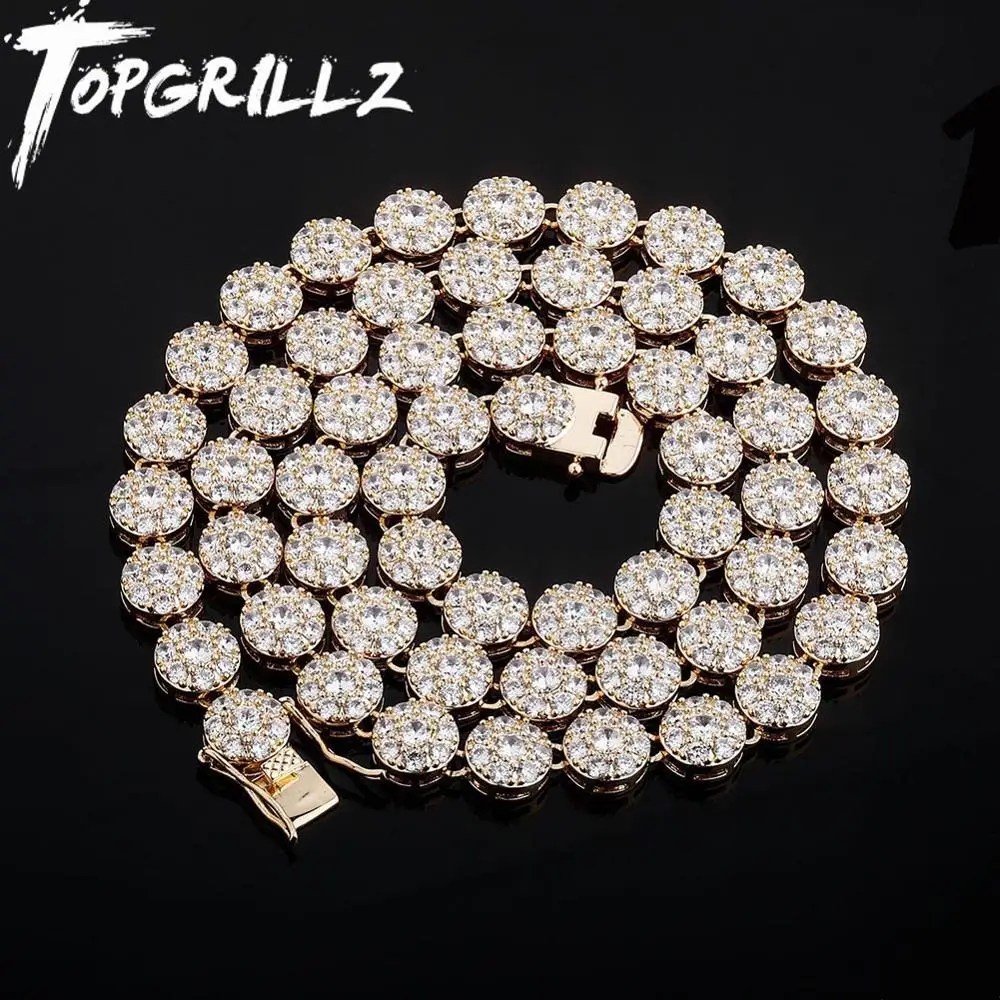 Мужская и женская цепочка TOPGRILLZ в стиле хип-хоп, ожерелье золотого/серебряного цвета со сверкающими микрозакрепками из фианита 10 мм, круглые ожерелья для подарка
Мужская и женская цепочка TOPGRILLZ в стиле хип-хоп, ожерелье золотого/серебряного цвета со сверкающими микрозакрепками из фианита 10 мм, круглые ожерелья для подарка